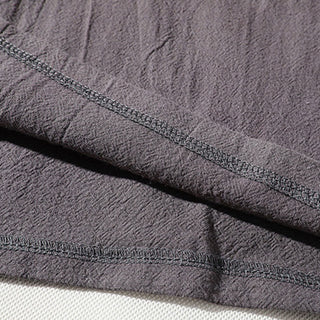 Buddha Gift 2Pcs Plain Notched Collar T-Shirt 7-8 Length Wide Leg Shorts With Pockets Cotton Linen Men's Meditation Cloth Set