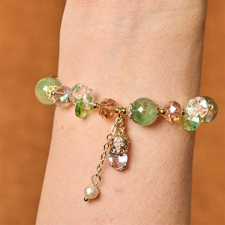 Buddha Gift Natural Citrine Green Strawberry Quartz PiXiu Prosperity Bracelet