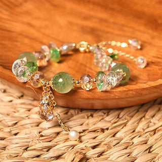 Buddha Gift Natural Citrine Green Strawberry Quartz PiXiu Prosperity Bracelet