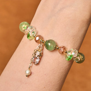 Buddha Gift Natural Citrine Green Strawberry Quartz PiXiu Prosperity Bracelet
