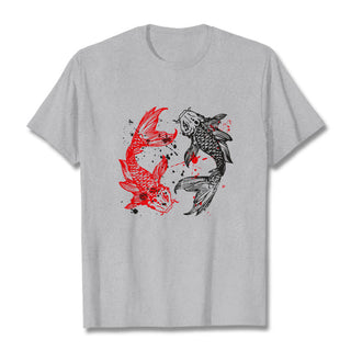 Buddha Gift Red Black Koi Fish Tee T-shirt