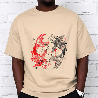Buddha Gift Red Black Koi Fish Tee T-shirt