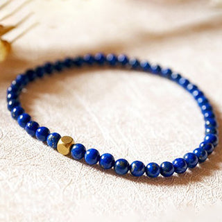 Buddha Gift 4mm Ultra-thin Lazurite Beads Self Care Bracelet