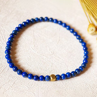 Buddha Gift 4mm Ultra-thin Lazurite Beads Self Care Bracelet