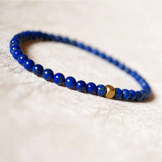 Buddha Gift 4mm Ultra-thin Lazurite Beads Self Care Bracelet