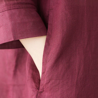 Buddha Gift 2Pcs Three Quarter Sleeve Shirt Top Pants Meditation Zen Tai Chi Cotton Linen Clothing Women's Set