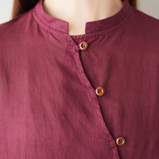 Buddha Gift 2Pcs Three Quarter Sleeve Shirt Top Pants Meditation Zen Tai Chi Cotton Linen Clothing Women's Set