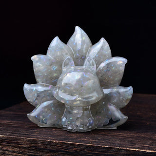 Buddha Gift Small Various Stone Pink Crystal Citrine Amethyst Nine Tailed Fox Warmth Home Decoration