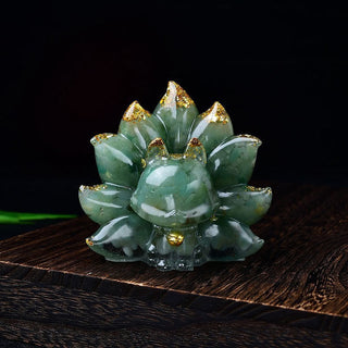 Buddha Gift Small Various Stone Pink Crystal Citrine Amethyst Nine Tailed Fox Warmth Home Decoration