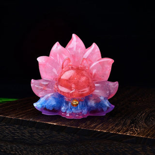 Buddha Gift Small Various Stone Pink Crystal Citrine Amethyst Nine Tailed Fox Warmth Home Decoration