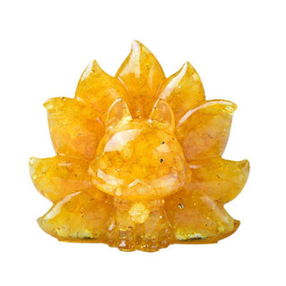 Buddha Gift Small Various Stone Pink Crystal Citrine Amethyst Nine Tailed Fox Warmth Home Decoration