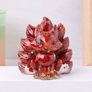Buddha Gift Small Various Stone Strawberry Quartz Amethyst Green Aventurine Nine Tailed Fox Healing Home Decoration