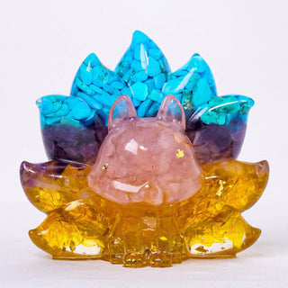 Buddha Gift Small Various Stone Strawberry Quartz Amethyst Green Aventurine Nine Tailed Fox Healing Home Decoration