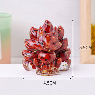 Buddha Gift Small Various Stone Strawberry Quartz Amethyst Green Aventurine Nine Tailed Fox Healing Home Decoration