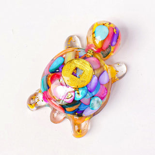 Buddha Gift Small Various Crystal Green Aventurine Amethyst Turtle Copper Coins Luck Home Decoration