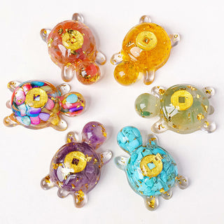 Buddha Gift Small Various Crystal Green Aventurine Amethyst Turtle Copper Coins Luck Home Decoration