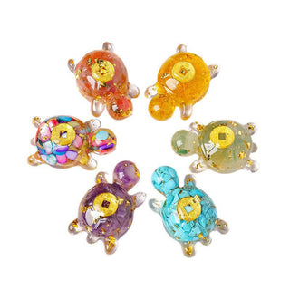 Buddha Gift Small Various Crystal Green Aventurine Amethyst Turtle Copper Coins Luck Home Decoration