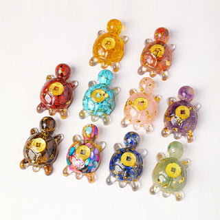 Buddha Gift Small Various Crystal Green Aventurine Amethyst Turtle Copper Coins Luck Home Decoration