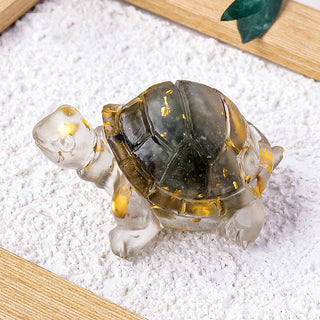 Buddha Gift Various Stone Citrine Green Aventurine Amethyst Mini Turtle Prosperity Home Decoration