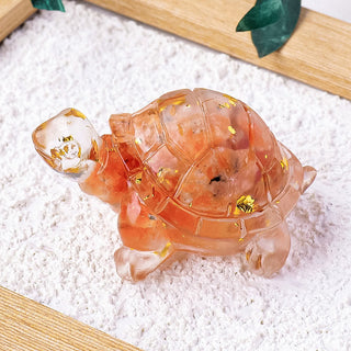 Buddha Gift Various Stone Citrine Green Aventurine Amethyst Mini Turtle Prosperity Home Decoration