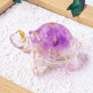 Buddha Gift Various Stone Citrine Green Aventurine Amethyst Mini Turtle Prosperity Home Decoration