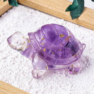 Buddha Gift Various Stone Citrine Green Aventurine Amethyst Mini Turtle Prosperity Home Decoration