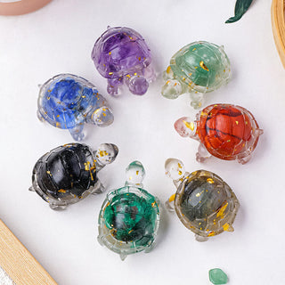 Buddha Gift Various Stone Citrine Green Aventurine Amethyst Mini Turtle Prosperity Home Decoration