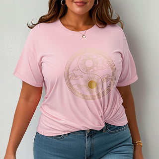 Buddha Gift Yin Yang Sun Auspicious Clouds Tee T-shirt