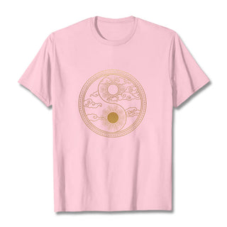 Buddha Gift Yin Yang Sun Auspicious Clouds Tee T-shirt