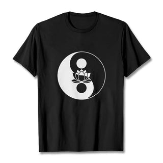 Buddha Gift Yin Yang Lotus Flower Tee T-shirt