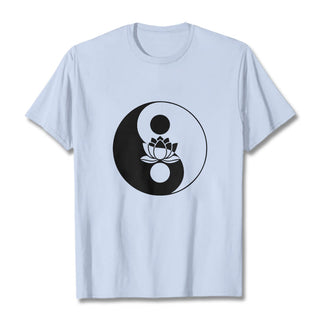 Buddha Gift Yin Yang Lotus Flower Tee T-shirt