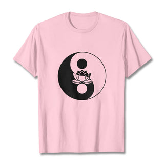 Buddha Gift Yin Yang Lotus Flower Tee T-shirt