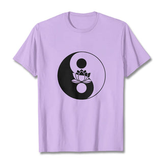 Buddha Gift Yin Yang Lotus Flower Tee T-shirt