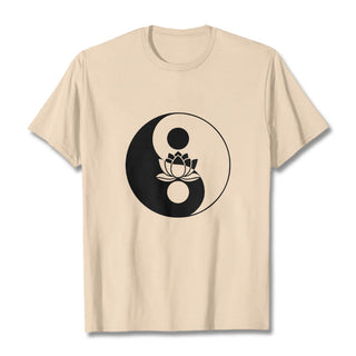 Buddha Gift Yin Yang Lotus Flower Tee T-shirt