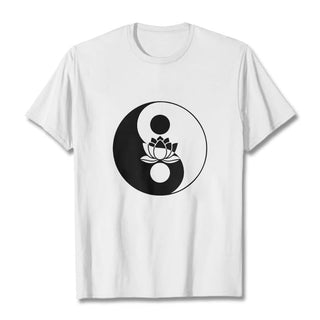 Buddha Gift Yin Yang Lotus Flower Tee T-shirt
