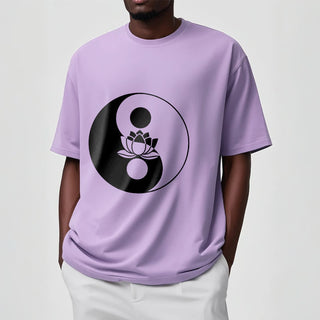 Buddha Gift Yin Yang Lotus Flower Tee T-shirt