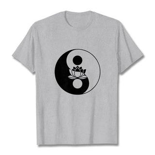 Buddha Gift Yin Yang Lotus Flower Tee T-shirt