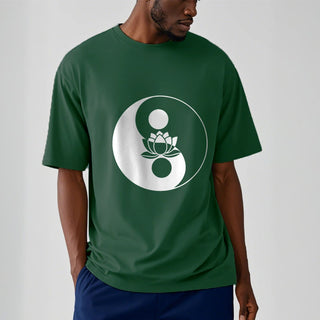Buddha Gift Yin Yang Lotus Flower Tee T-shirt