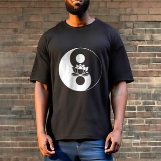 Buddha Gift Yin Yang Lotus Flower Tee T-shirt