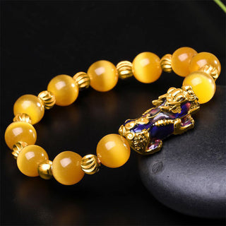 Buddha Gift Cat Eye Color Change PiXiu Support Bracelet