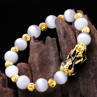 Buddha Gift Cat Eye Color Change PiXiu Support Bracelet