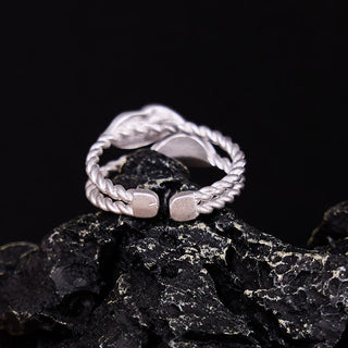 Buddha Gift Copper Leaf Wealth Adjustable Ring