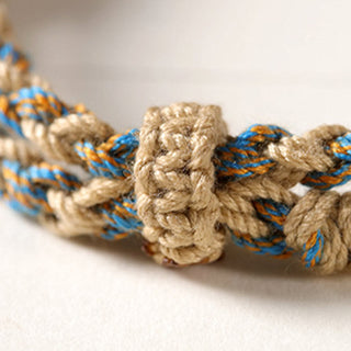 Buddha Gift Tibetan Dzi Bead Wealth  Protection Braided Bracelet