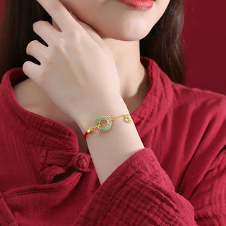 Buddha Gift 999 Sterling Silver Hetian White Jade Double Koi Fish Peace Buckle Lucky Charm Wealth Bracelet