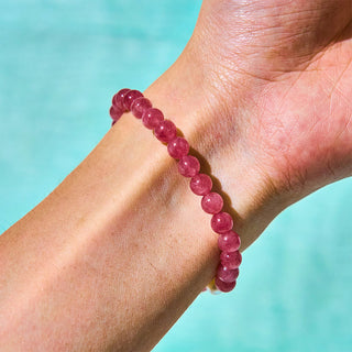 Buddha Gift Strawberry Quartz Pearl Cat Rabbit Healing Bracelet
