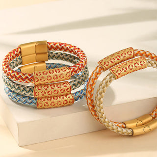 Buddha Gift Tibetan Hot Wheels Various Colors Rope Diamond Knot Luck Buckle Bracelet