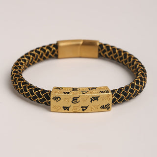 Buddha Gift Tibetan Om Mani Padme Hum Various Colors Rope Gold Thread Diamond Knot Luck Buckle Bracelet
