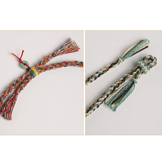 Buddha Gift Dragon Boat Festival Colorful Rope Lava Rock Fu Character Rice Dumplings Luck Braided Bracelet