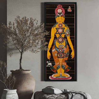 Buddha Gift Tibetan Thangka Painting Healing Handmade Decoration(Random Style)