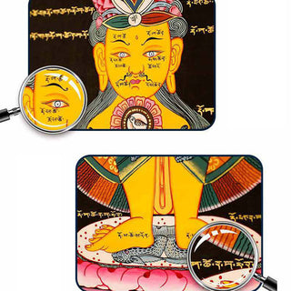 Buddha Gift Tibetan Thangka Painting Healing Handmade Decoration(Random Style)